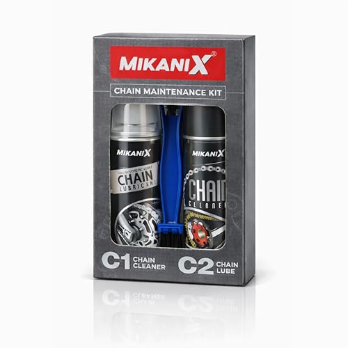Image of MIKANIX Bike Chain Lubricant and Chain Cleaner Spray with Cleaning Brush for Motorcycle and Bicycle (300 ml)
