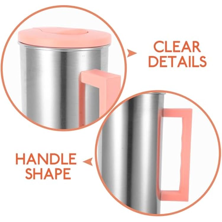 Cabilock Stainless Steel Water Pitcher with Lid 22Oz Metal Jug for Cold Beverages Iced Tea Coffee and Juice Serving Home Kitchen