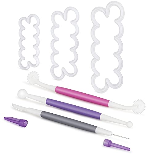 Ailaxq Cake Decorating Fondant Tool Set, Fondant rose mold, Rose Flower Petal Fondant Cutters , Gum Paste Tool, for DIY Sugar Cookie Fondant Cake Supplies