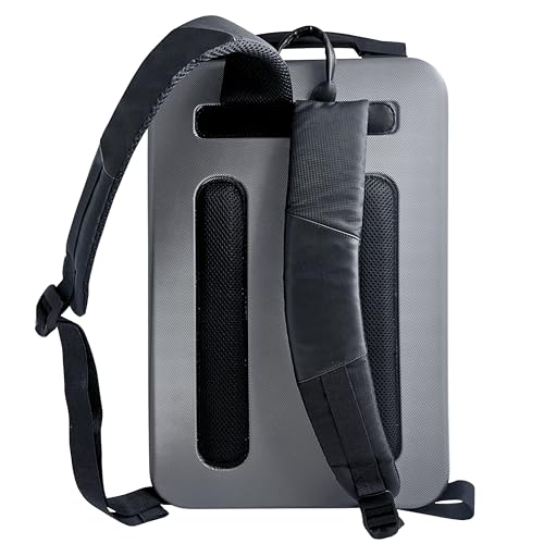 Image of Tukzer Hard Shell Laptop Travel Backpack Aliens Series-ABS Material with 7 Multi-Utility Compartments for Laptops up to 15.6 inch,Tablets, ipad, Smartphones,powerbank,HDD etc for Office and Travel-GRYBLK