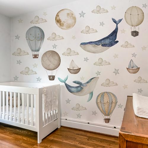 Vinilos decorativos de pared Whale Balloon