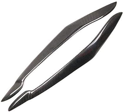 Carbon Fiber Headlight Eye Lid Eyebrow Trim Cover 2pcs For BMW X5 E70 2008-2013