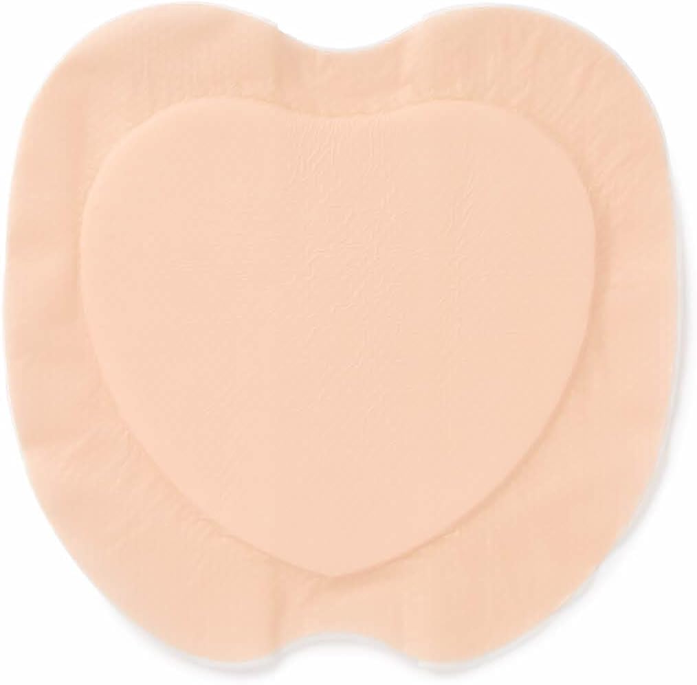 Medline Optifoam Gentle EX Bordered Foam Adhesive Dressing, 9" x 9" Sacral (5 Count)