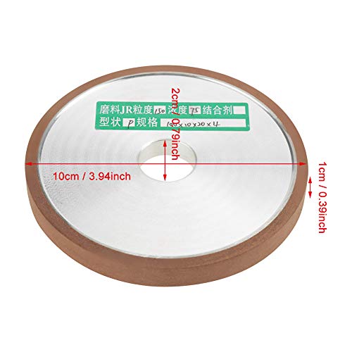150 Grit 100 mm Diamant Schleifscheibe für Messer, 100 x 20 x 10mm Resin Plain Diamantschleifscheibe für Cutter Grinder Hartmetall Hart Stahl