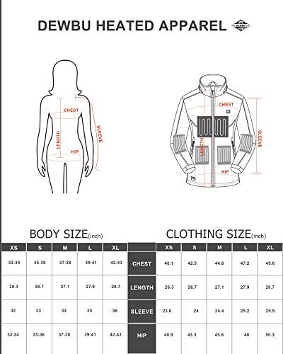 Dewbu Soft Shell Heated Jacket For Women With 12V Battery Pack And Detachable Hood Outdoor Electric Heating Coat, Purple, M #TOP5