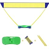 Netze & Garnituren Badminton Badminton-Netzgestell tragbares Trainingsgerät Sport- und Fitnessgeräte im Freien Heim-Volleyballnetz (Color : Green, Size : 300 * 155cm)