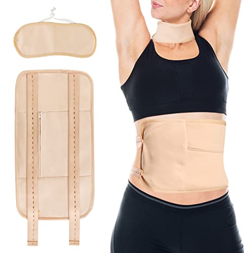 TAOTOP Castor Oil Pack Wrap Organic Castor Oil Pack for Liver Detox, Reusable Castor Oil Pack Kit with Adjustable Elastic Strap, Machine Washable, Anti Oil Leak (Khaki)