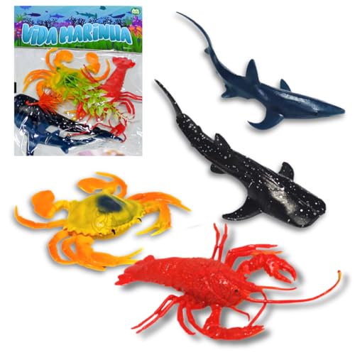 Tubarao Baleia Oceano Mar Peixe Grande Animal Kit Marinho