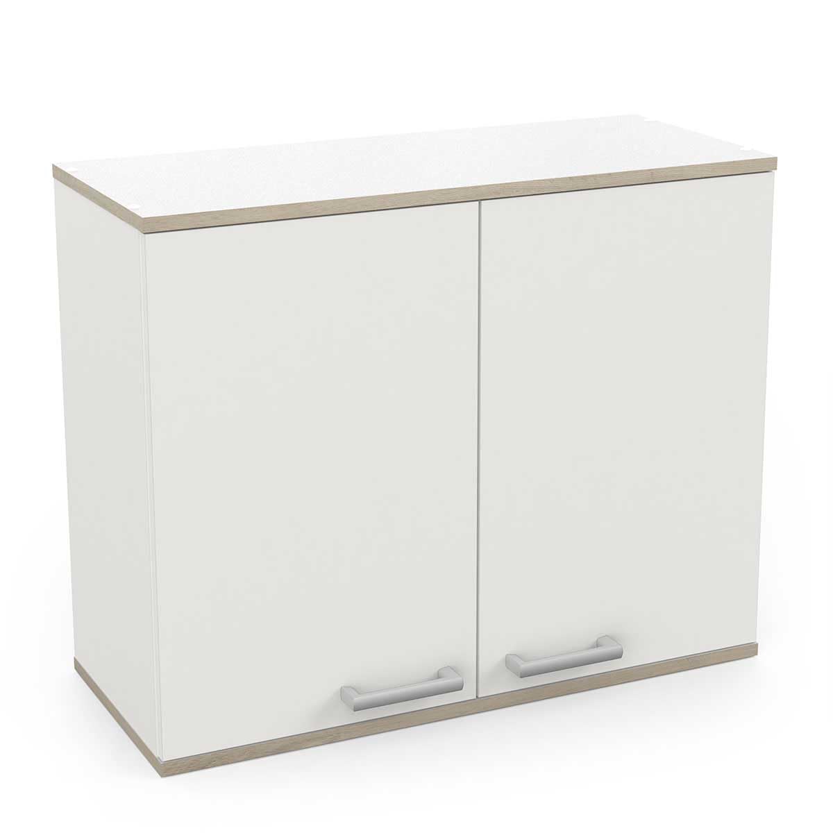 habeig Küche, Küchenschrank, Kompaktküche, variabel aufbaubar, Singleküche, 65kg! schwer, mit Arbeitsplatte, Weiss, Eiche, 180x60x85cm (LxTxH) (300433)