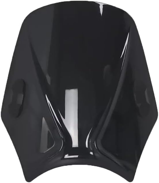 Motorcycle Windshield Round Headlight for KTM 390 Duke, Universal Adjustable Wind Screen Air Deflector Accessories, Black
