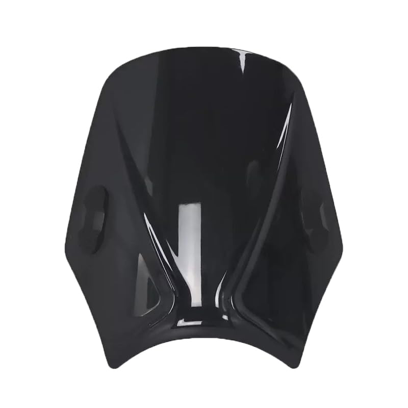 Motorcycle Windshield Round Headlight for Honda DAX 125, Universal Adjustable Wind Screen Air Deflector Accessories, Black