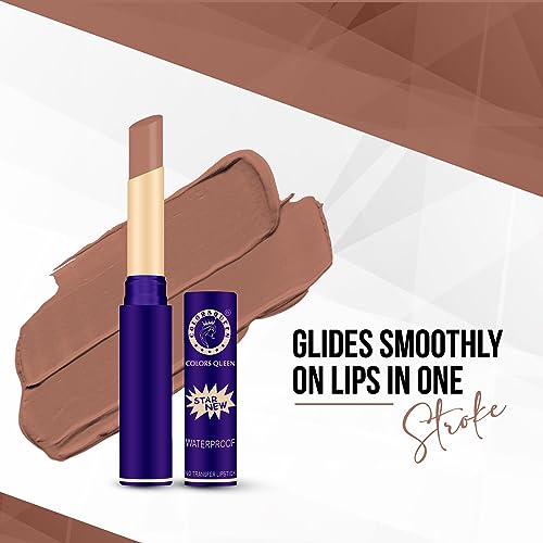 Image of Colors Queen Queen Lips Matte Lipstick | Long Lasting Lipstick Waterproof Highly Pigmented with Smooth Application | Smudge Proof Lipstick for Women (49 - Nude)
