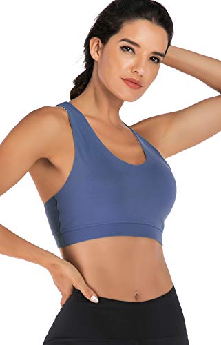 image for RUNNING GIRL Sports Bra for Women, Criss-Cross Back Padded Strappy Spo
