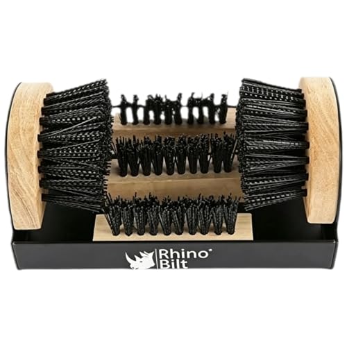 Rhino Bilt Boot Scraper, Outdoor Shoe Scrubber Cleaner, Heavy Duty Boot Brush, Deluxe Extra Wide