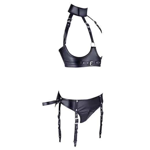 Cottelli Bondage Conjunto De Sujetador Bondage Para Mujer Black L