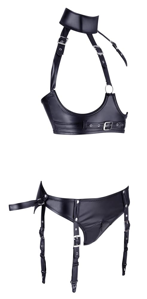 Cottelli Bondage Bondage Bra Set Black L