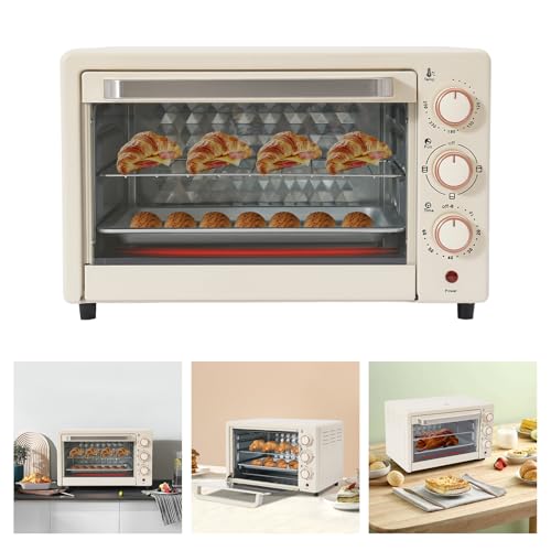 Mini four 22 l 1000 W - Réglage en continu de la température jusqu'à 250 °C - Minuterie de 60 min - Mini four pour pâtisserie, rôtir, décongeler,...