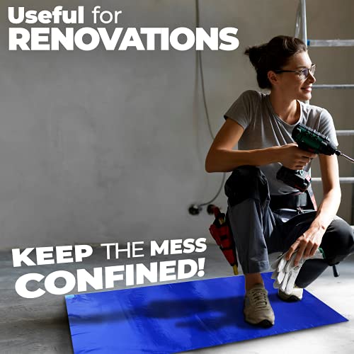 Vernco Plastic Sticky Mats For Dirt And Dust - Useful For Construction, Renovations, Home Entrances, Clean Rooms - 24" X 36" Mat - 30 Sheets Per Pad - 50 Pads #TOP2