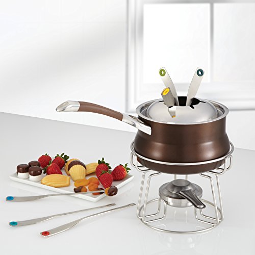 Circulon Symmetry Hard Anodized Nonstick Fondue Set, 3.25 Quart, Chocolate Brown #TOP1