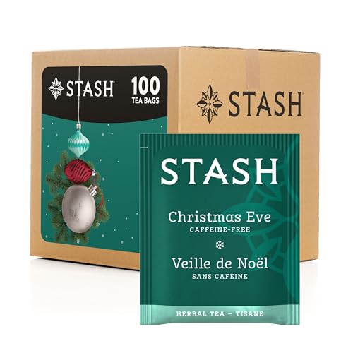 STASH Christmas Eve Herbal Tea, 100 Bags Bulk Pack, Caffeine Free