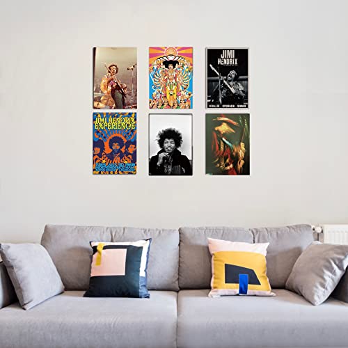 Ivikta Poster For Jimi A Hendrix Set Of 6 Contemporary Home Wall Decor Art Wall Print Posters Garage Bedroom Office Living Room Den Decor Gift For Boys And Girls 14 X 10 Inches (Unframed) #TOP3
