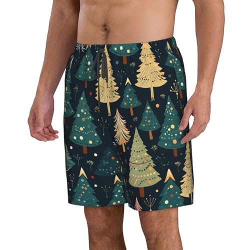 Christmas Tree Print Stylish Beach Shorts Swim Trunks Lightweight Breathable Summer Outdoor Activities2