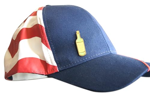 Image of Novel Merk Wine Glass & Barrels - Winery Lapel Pin, Hat Pin & Tie Tack Set - with Clutch Back