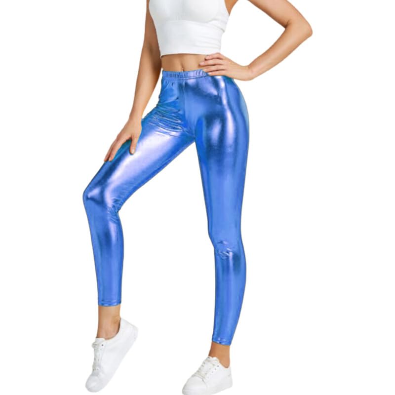 Leggings metálicos para niñas ideales para fiestas de disfraces