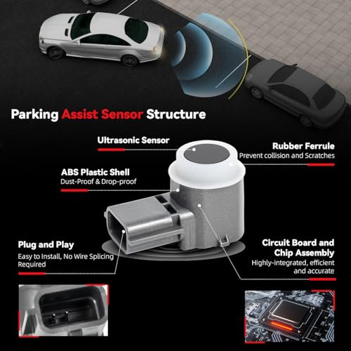 Image of 4pcs PDC Bumper Parking Aid Assist Sensors Backup Reverse Radar - Compatible with Nissan Altima Armada Pathfinder Maxima Titan XD Infiniti Q50 Q60 Q70 Q70L QX50 QX60 QX80-284383SH0B 284383TA2E