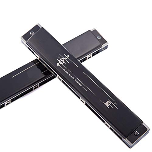 KIRANDIE 24 Trous Harmonica Professional Performance Organe Bouche à Bois Touche Musicale de C/D/E/F/G/A/B (Color : Deep… - Les Beatles, Paul McCartney, John Lennon, RIngo Starr, George Harrison KIRANDIE 24 Trous Harmonica Professional Performance Organe Bouche à Bois Touche Musicale de C/D/E/F/G/A/B (Color : Deep… – Image 5
