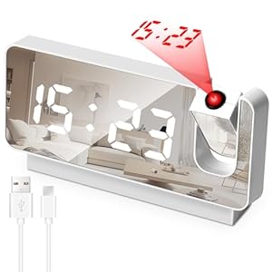 Kingozoyi IE95-TYNZ Digitaler Projektionswecker Weiß
