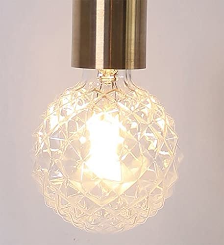 E26 G95 Pineapple Shaped Lights 4W Vintage Led Filament Bulb(Equivalent 30W) G30 Edison Decoration Bulb For Indoor Lighting Lawn Patio Yard Warm White 2700K Ac110V Clear Glass Not Dimmable 2 Pack #TOP2