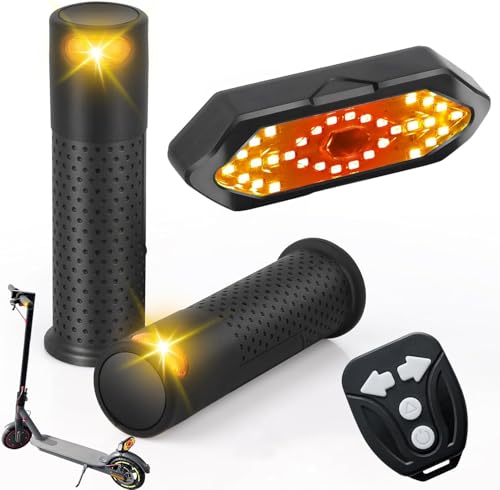 FXINRUIA E Scooter Blinker Griff mit Licht & USB-Fernbedienung...