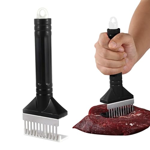 Generisch Ago in acciaio inox per carne, martello per carne da cucina – Lo strumento di preparazione marinare con 11 aghi | Utensili da cucina portatili per tendizing, barbecue, marinata