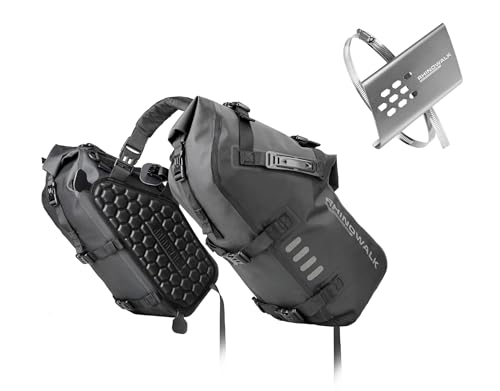 Alforjas para motocicleta Rhinowalk con protectores térmicos 28L miniatura 1