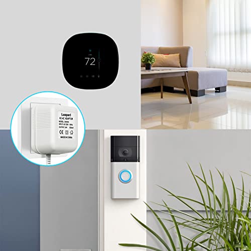 Doorbell Transformer 24V 500Ma Doorbell Power Adapter - Compatible With Ring, Nest, Eufy, Wyze, Arlo Wireless Video Doorbell (With 26Ft Cable White) #TOP6