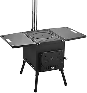 Tent Stove, Indoor Wood Stove, Wood Burning Stove, Portable Wood Stove, Tent Heater for Camping,Portable Wood Stove, Suitable for Home Heating Cooking, Outdoor Travel Picnic BBQ(78cm)