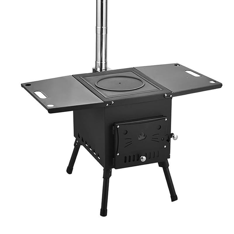 Poêle à bois portable et chauffage de tente compact pour camping