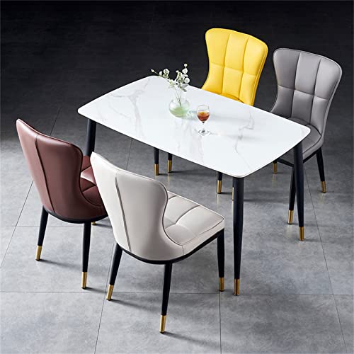 Jhkzudg Classic Faux Leather Dining Chairs,Kitchen Living Room Desk Side Chair,Upholstered High Back Kitchen Chairs,Soft Padded Seat And Metal Legs, For Home And Restaurants,White #TOP1