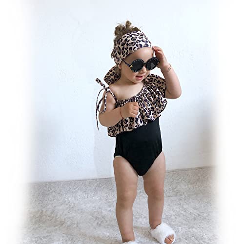 Toddler Baby Girls Ruffles Bikini One Piece Swimsuits Floral Off Shoulder Swimwear Beach Bathing Suit3