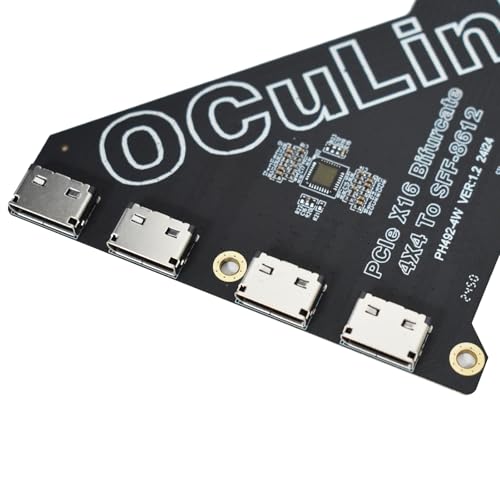 Image of Gen4 PCIe to Oculink SFF-8612 Adapter SFF-8611 External Graphics Card for GPU Dock, eGPU, NVMe SSD (PCIe x16 to Oculink)