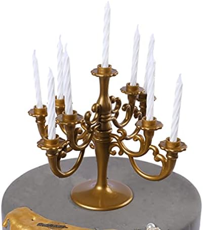 2pcs Candelabra Birthday Candles Candlestick Cake Topper Cake Candle Holders Party Supplies Creative Cake Decoration for Wedding Birthday Festival, 10X10X18cm