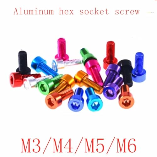 Boulons en aluminium M3x16 tête hexagonale noirs pour assemblage mécanique