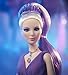Barbie Crystal Fantasy Collection Amethyst Doll (13-in, Platinum Hair) with Genuine Amethyst Stone Necklace, Wearing Gown and Accessories, Gift for Collectors