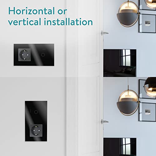 Navaris Interruttore touch e presa Schuko F