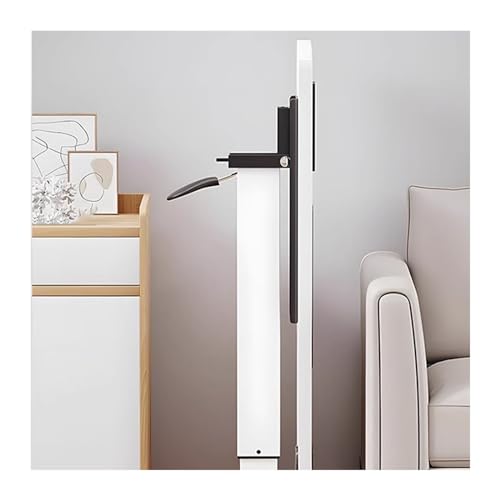 Bureau mobile avec roulettes et pliable pour chambre | Table de chevet réglable - 5