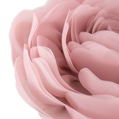 Jwh JW-3DROSEFLOSER-12-ROSEGOLD Stereo Flower Throw Pillow Covers Aesthetic Decorative Floral Accent Pillow Cases Round Cushion Handmade Pillowcase For Bedroom Bed Couch Chair Car 12 Inch Dusty Pink thumb #4