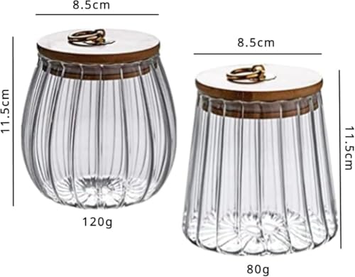 ホウケイ酸ガラス ジャー シリコンパッキン付き メタルハンドル 北欧風波紋 茶葉コーヒー保存容器