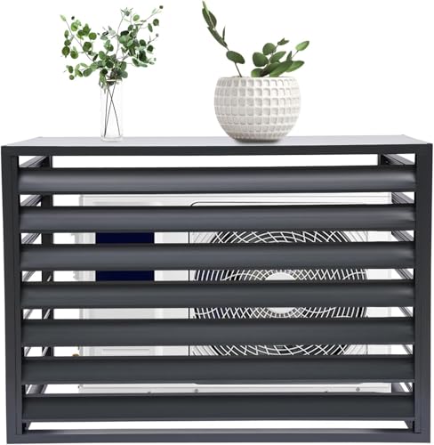 KEJIAWU Robuste Klimaanlagen-Abdeckung for Außen, Sichtschutz aus Aluminiumlegierung, Klimaanlagen-Zaun - Verstecken von Poolpumpen und...