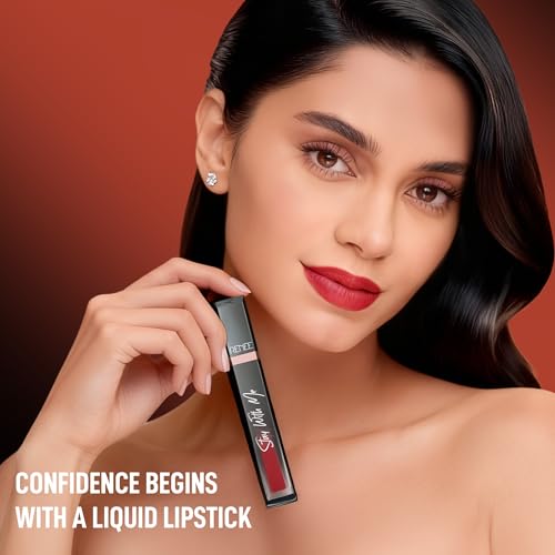 Image of RENEE Stay With Me Matte Transferproof Liquid Lipstick- Craving for Coffee| Waterproof & Smudge-proof | Bold Pigment, Lightweight & Long-lasting | With Hyaluronic Acid & Vitamin E | 6 ml